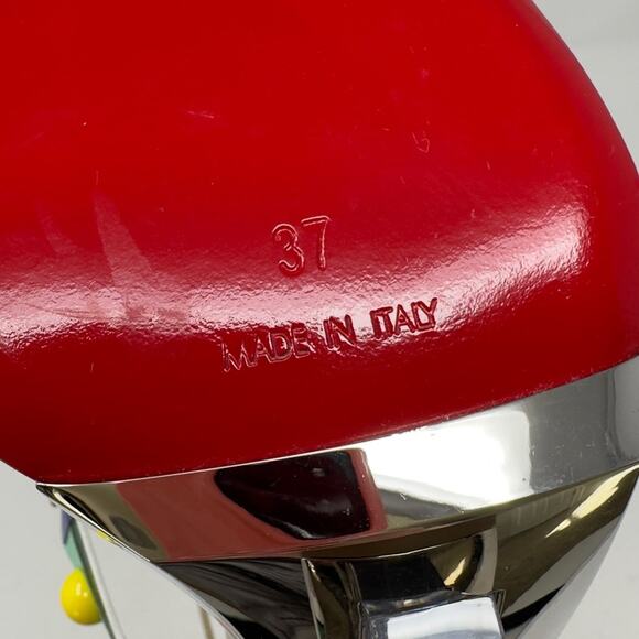 Christian Louboutin Papagaya Levita Multicolor Leather Sandals Heels Size EU 37 - Picture 13 of 14